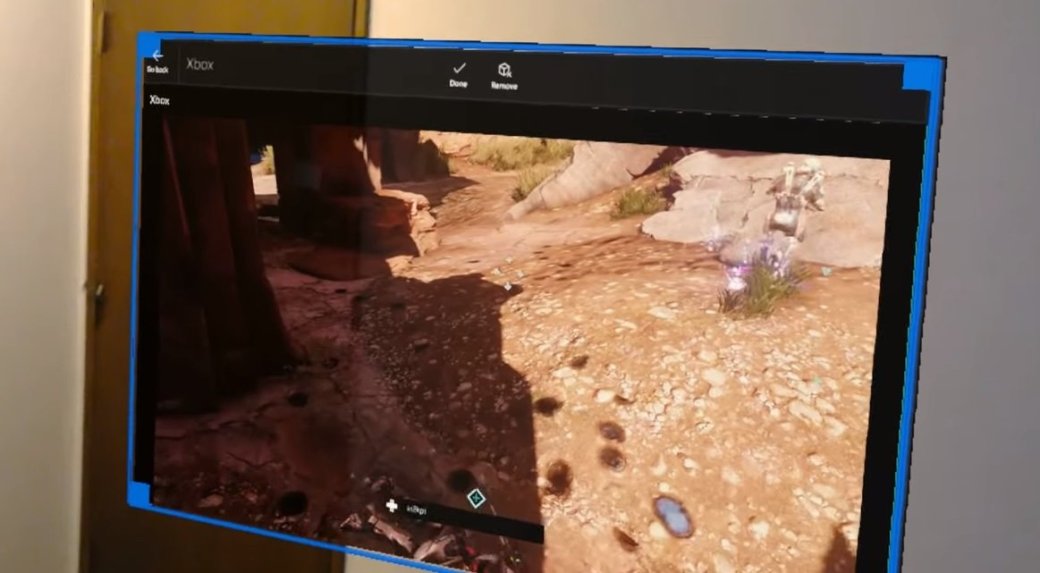С HoloLens можно продолжать играть в Xbox One даже в туалете - Изображение 1 С HoloLens можно продолжать играть в Xbox One даже в туалете - Изображение 1