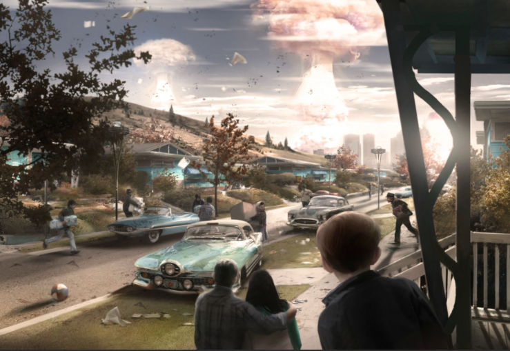Женщина, собака и пулемет на борту в новом арте и скринах Fallout 4 - Изображение 2 Женщина, собака и пулемет на борту в новом арте и скринах Fallout 4 - Изображение 2