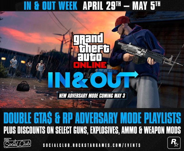 Rockstar анонсировала новый режим и неделю бонусов в GTA Online - Изображение 1 Rockstar анонсировала новый режим и неделю бонусов в GTA Online - Изображение 1