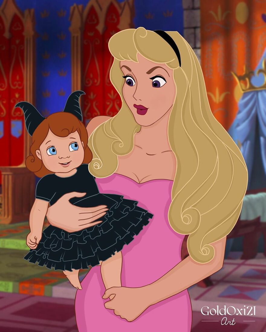 Российская художница изобразила принцесс Disney в виде мам с детьми | Канобу - Изображение 3976