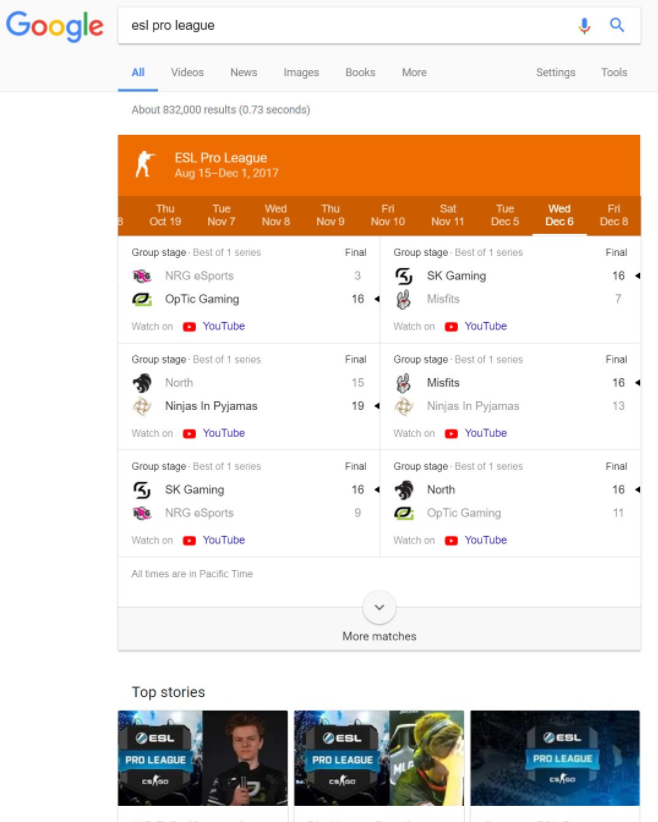Google в тренде! Вся информация о киберспортивных турнирах теперь доступна в этом поисковике